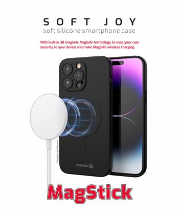 Pouzdro SWISSTEN SOFT JOY MagStick Apple iPhone 14 Pro Max černé